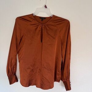 Rust Satin Banana Republic Blouse